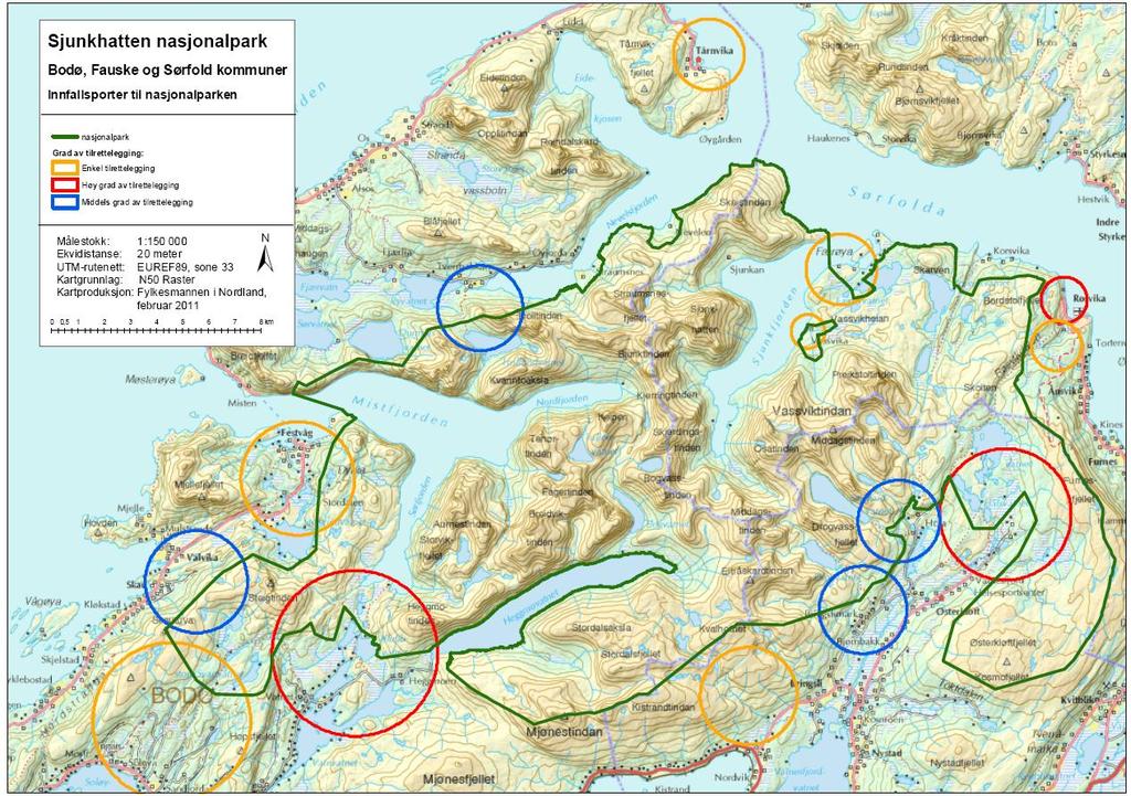 Sjunkhatten nasjonalpark (Utdrag fra pilotprosjekt Sjunkhatten 2010 (VHSS), og høringsutkastet til forvaltningsplan Sjunkhatten nasjonalpark (Fylkesmannen i Nordland / Midtre Nordland