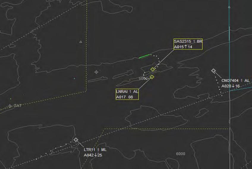 Statens Havarikommisjon for Transport Side 4 hvilken retning SAS2315 ville ta av, og at svingen etter avgang ville bli til høyre.