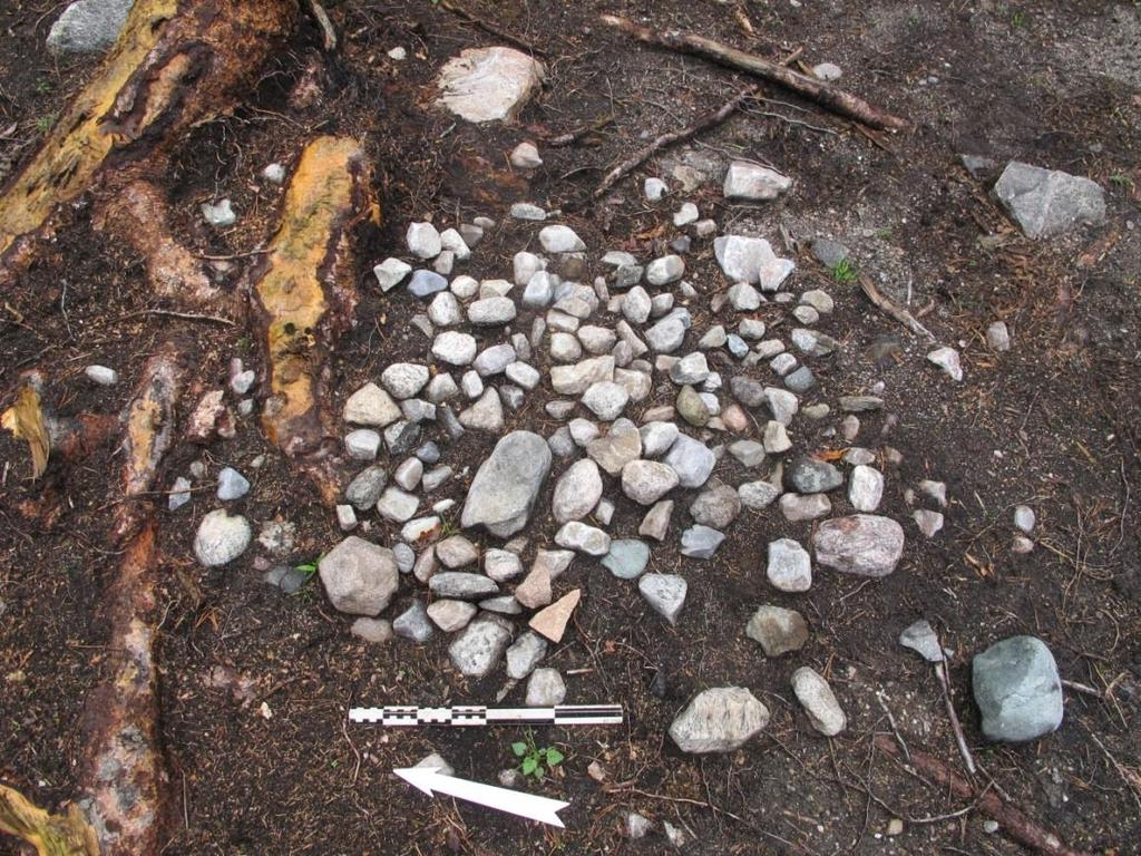 Figur 6 De to steinansamlingene som