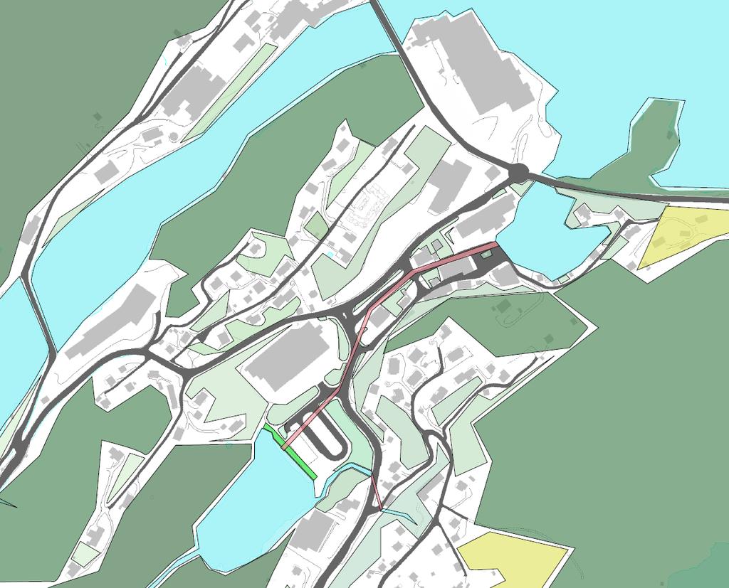 3.4. BLÅ-GRØN STRUKTUR I SENTRUM Lonevåg har ei rekkje større skogsområder kloss i sentrum og fleire mindre opparbeidde grøntområde i og kring sentrum.