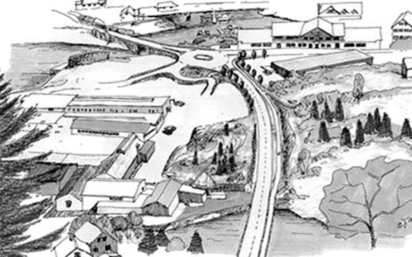 Denne reguleringa la på mange måtar grunnlaget for utviklinga av Lonevåg slik me kjenner staden i dag. Figur 23 syner den overordna vegstrukturen i Lonevåg i dag.