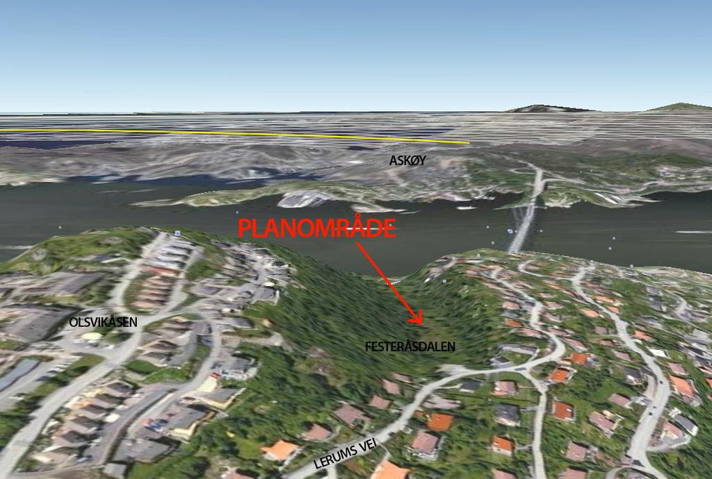 Fig.2 Topografi /lokalisering av planområdet Vind Lokale vindforhold er i hovedsak bestemt av hovedvindretningen i området. Lokale forskjeller bestemmes i hovedsak av friksjon.