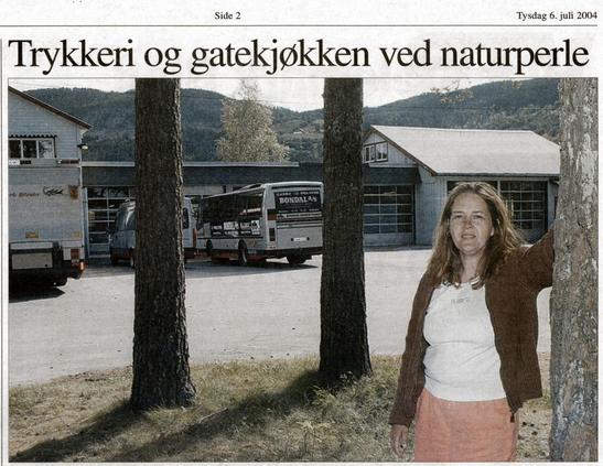 Telemark bilruter bussgarasjar fram til juli 2004 Nederlendarar gjorde garasjane om til trykkeri og