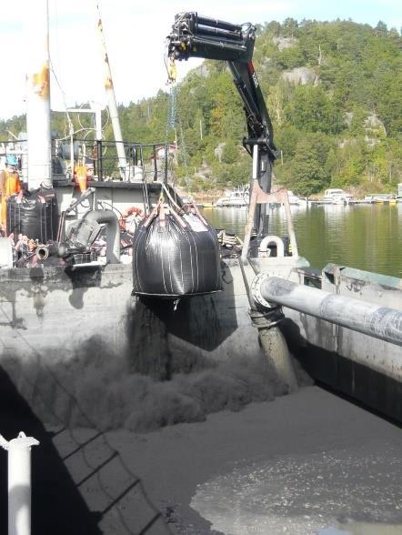 restforurensing Tynnsjikt-tildekking 100-200 kg/m 2 Mindre håndtering av masser, Må