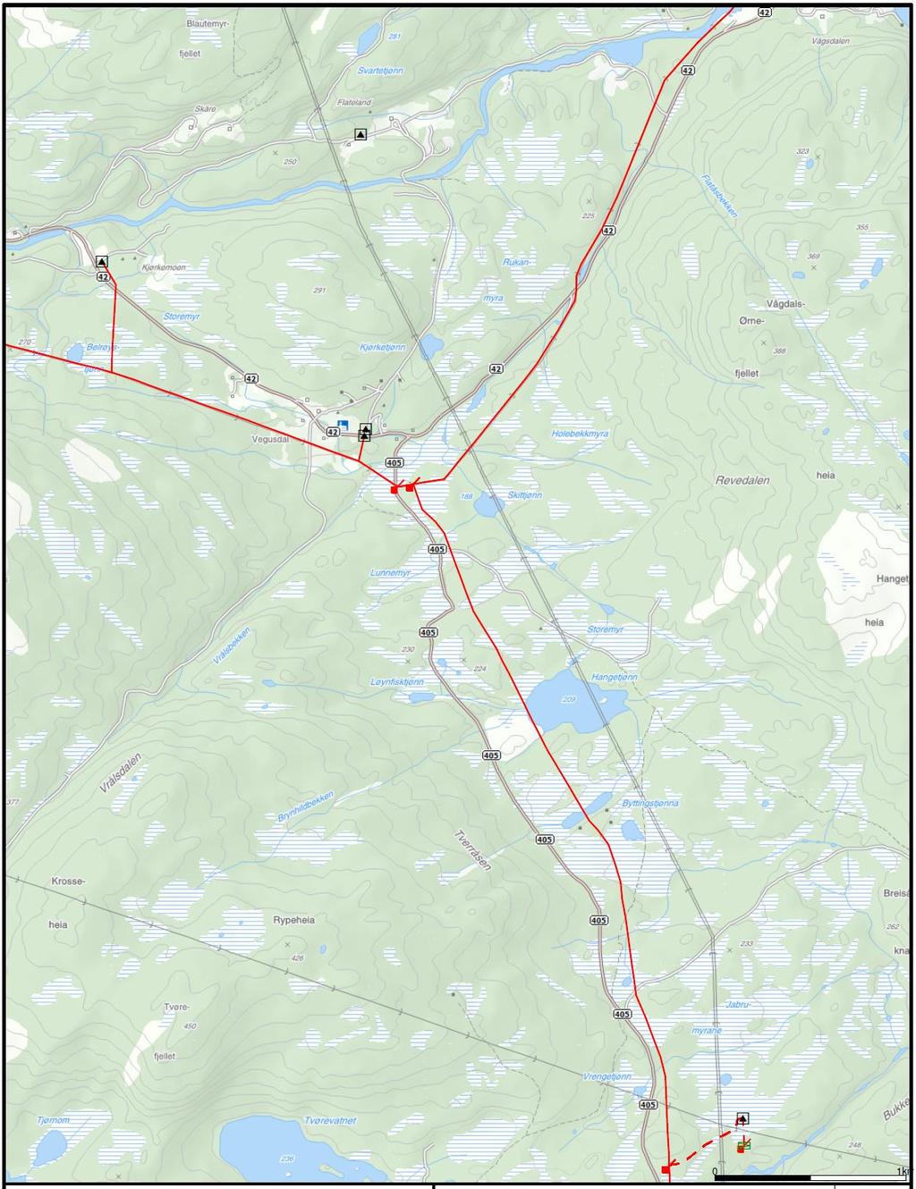 Vedlegg 1. Nettløsning for Flateland kraftverk (29.5.