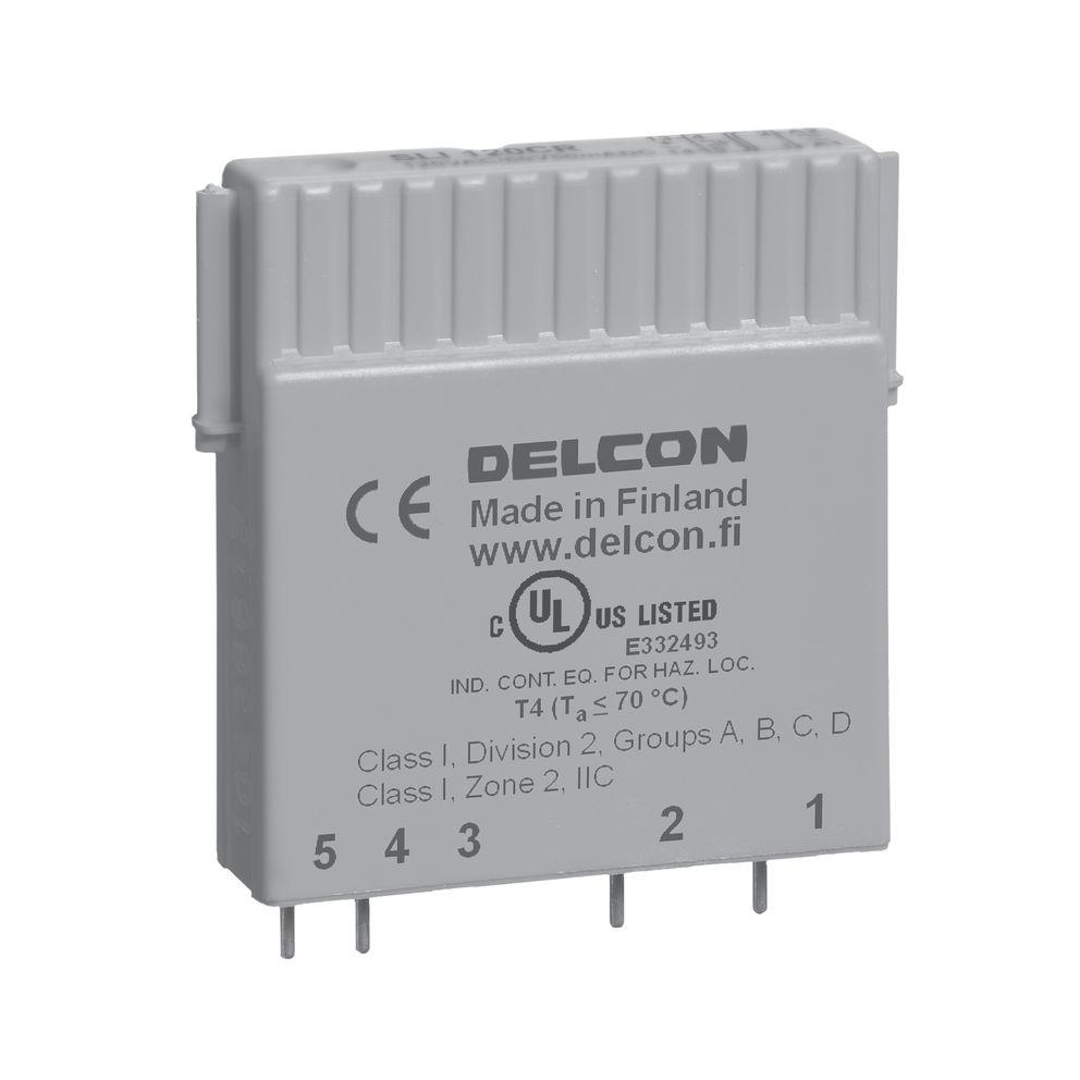 Ex-produkter Releer DELCON EX rele Spole: 24-230 V AC Last: 0-24 V DC, 50 ma NO kontakt Fra felt til PLS Beskrivelse Delcon serie EX utgangsreler har ATEX og godkjenning.