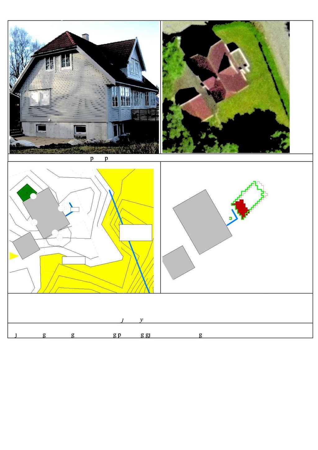 Adresse : Kristenbergveien 02 Generelt : Terrasse m o t øst. Uteplass på bakken mot sør. Støysoner: 1,8 m berergningshøyde 1, 4 m 2 m 55.