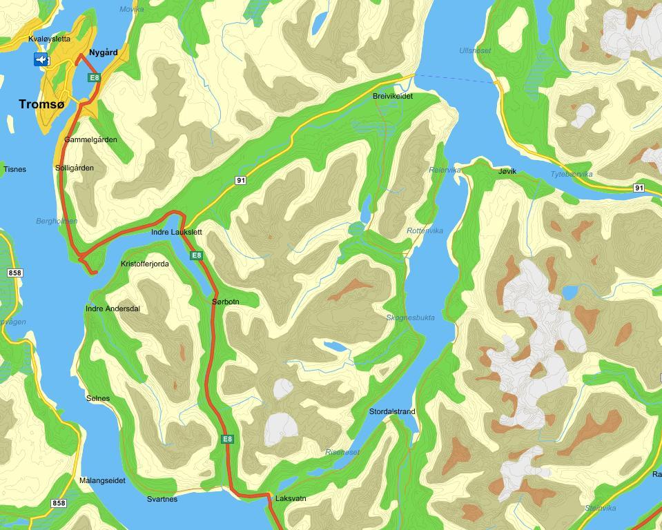 Grunnvannsundersøkelser i områdene Sjursnes, Lakselvbukt og Olderbakken 6 Konklusjon grunnvann i fjell: Stort potensial i 4 forskjellige avsetninger. 2 SJURSNES 2.1 
