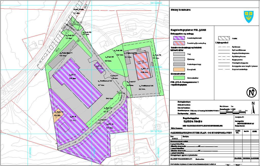 6. BESKRIVELSE AV PLANFORSLAG Illustrasjon av planforslag. Nedkopiert. 6.1. AVGRENSING OG AREAL Forslag til reguleringsplan har følgende arealfordeling vist i tabellen nedenfor (jf.