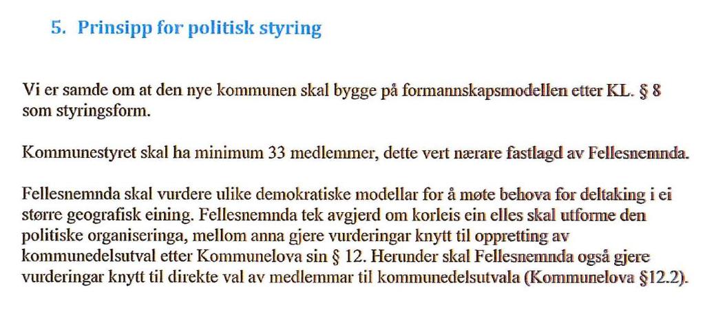 NOTAT POLITISK ORGANISERING JØRGEN AMDAM v 12.5 Revidert notat med grunnlag i drøftingar 11.