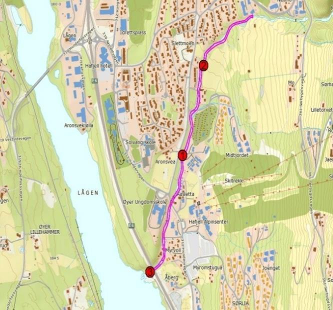 8 Mosåa Kommune: Øyer Koordinater UTM 32V: Stasjon 1: 577637 6790108 Stasjon 2: 577761 6790548 Stasjon 3: 577445 6789536 Dato: 20.07. mangler på deler av den kanaliserte strekningen.
