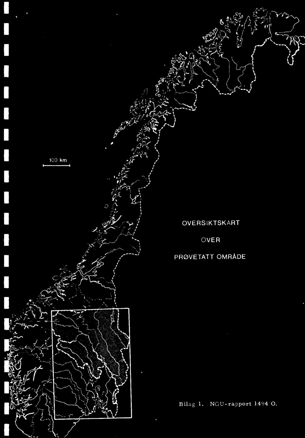 4. 100 km r \ OVERSIKTSKART OVER