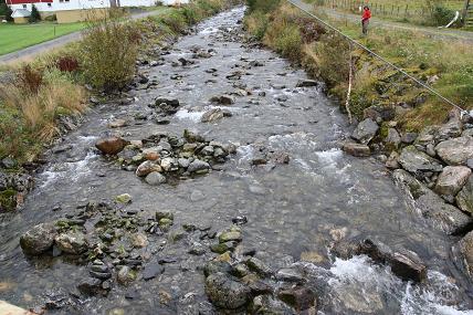 Myklebustelva stasjon 1, like ovenfor samløpet