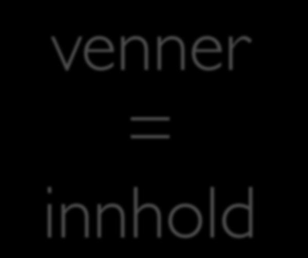 venner = innhold