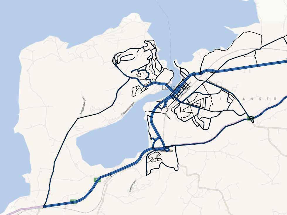 Senarie 1 - dagens vegnett År 2030 Den økte belastningen på trafikken i 2030 er en