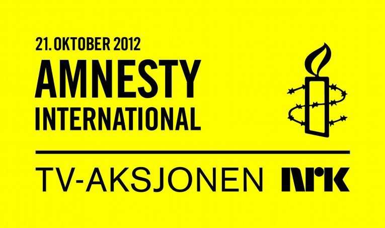 TV-AKSJONEN NRK AMNESTY INTERNATIONAL 2012 - OPPFORDRING TIL BIDRAG TV-aksjonen er NRK årlige innsamlingsaksjon og har blit eit felles møtepunkt for dugnad og frivilligheit i Noreg. Søndag 21.