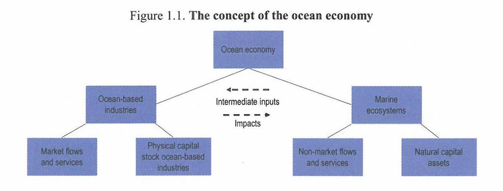 Marine økosystemer og havbaserte næringer pilarer i havøkonomien OECD-rapporten The Ocean Economy in 2030 (2016) "The ocean economy is essential to the future welfare and prosperity of humankind.
