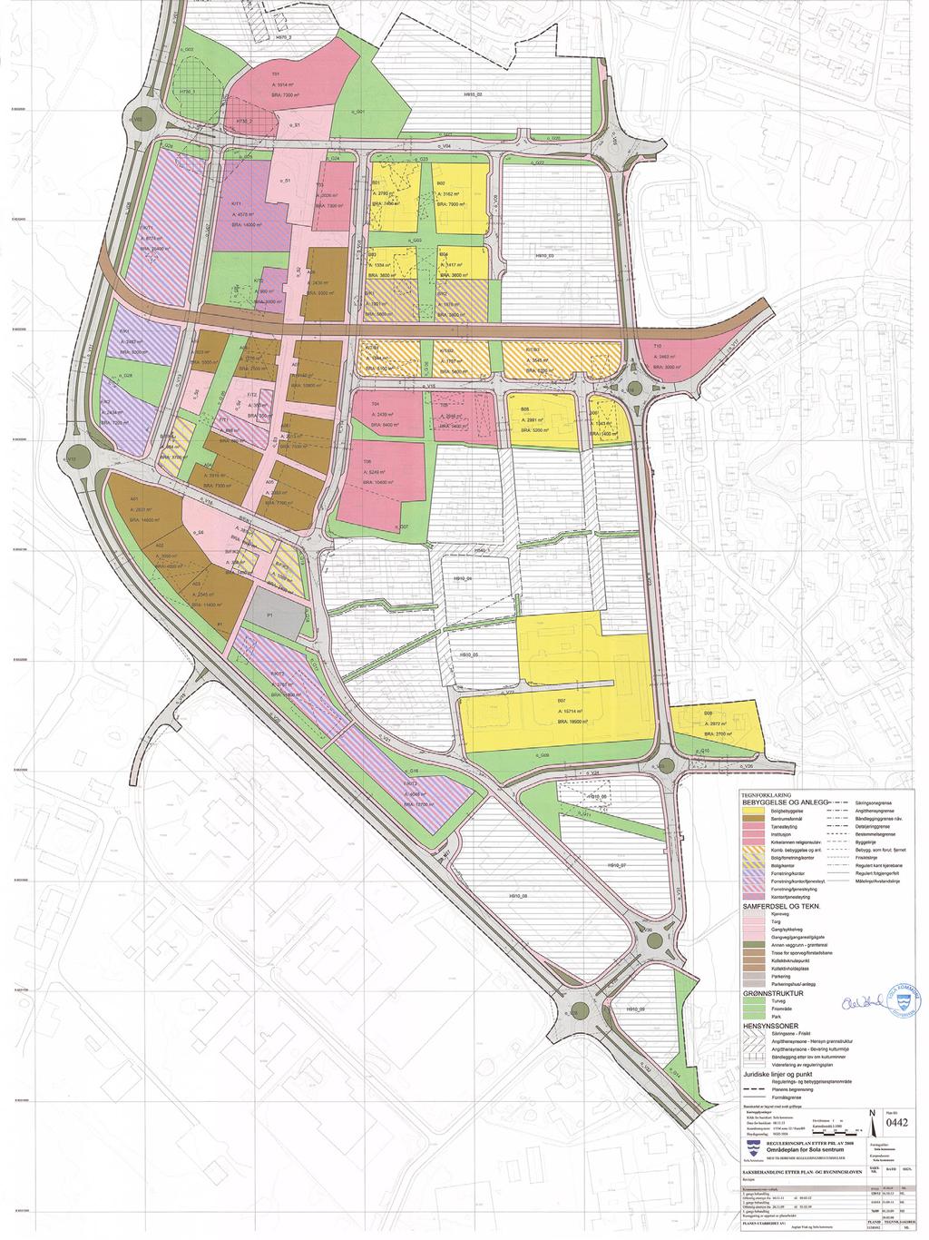 S E N T R U M S P LA N E N PLANENS BESTEMMELSER Tomten ligger innenfor Områderegulering for Sola Sentrum vedtatt 14.11.2013.