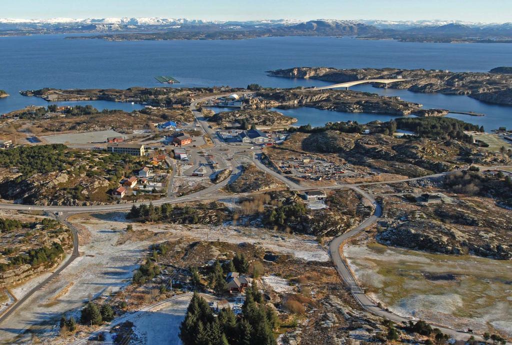 Den bebygde delen av Harkestad / Tjeldstø utgjør ikke det mest sårbare landskapet i Øygarden.