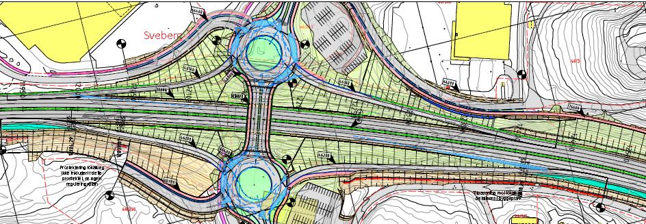 I reguleringsplanen legges det opp til lengre ramper til og fra E6, tydeligere kjørearealer for ulik type trafikk, oppgradering av rasteplass og fremtidig utvidelse av trafikkarealene.