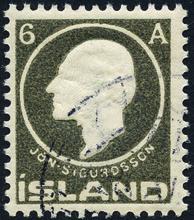 Stemplet. Island Best.nr.: 8891 8 aur brun Chr.