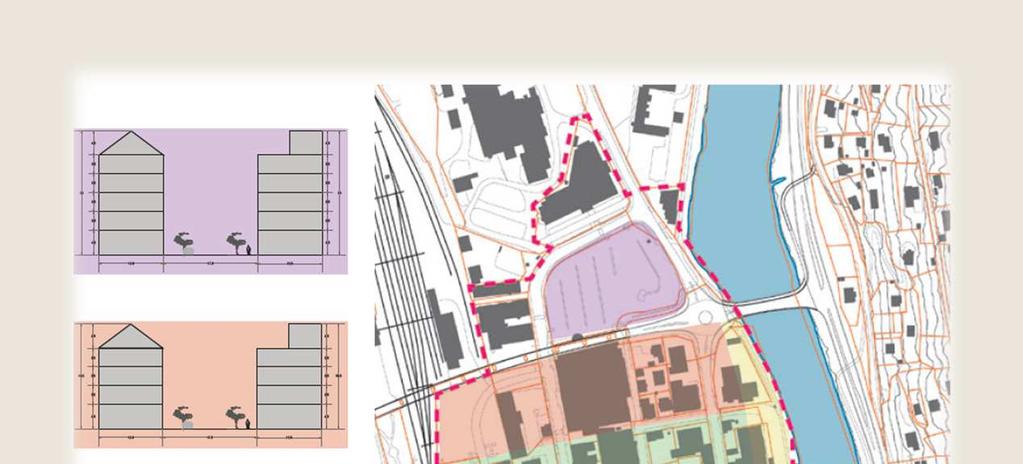 Fortetting Prinsipp for byggehøyder Maks 5 etasjer med saltak + loft Maks 6