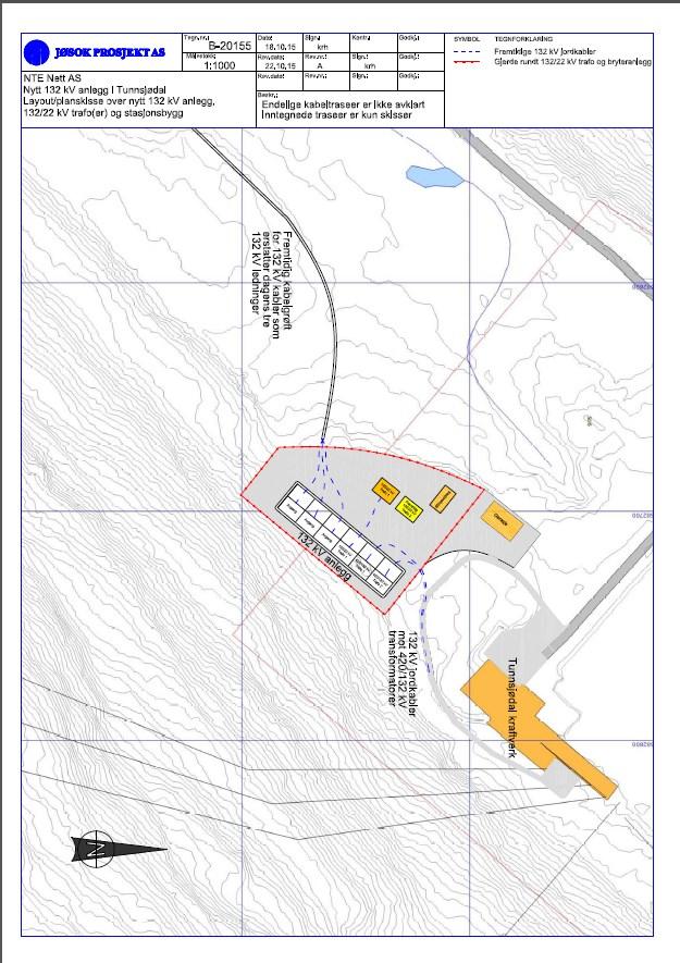 3 Beskrivelse av anlegget 3.1 Flytting av stasjon Ny plassering av koblingsanlegget planlegges på sørvestsiden av eksisterende stasjon.