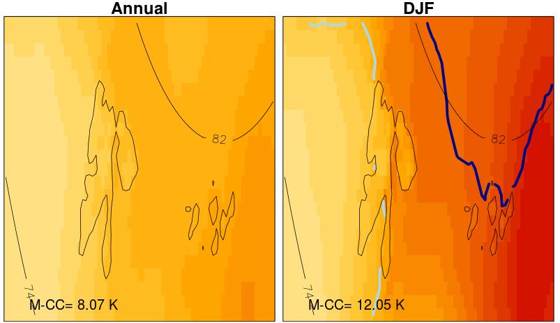 Simuleringer med METs regionale klimamodell - COSMO-CLM (25km/0,22 oppløsning)