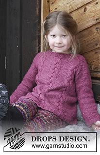 Ylva by DROPS Design DROPS Children 30-3 Strikket genser med!etter og raglan til barn. Størrelse 2-12 år.