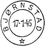 BJØRNSTAD Poståpneri opprettet 01.02.1945 i Namsskogan herred. Posten til/fra stedet gikk med Nordlandsbanen. Poståpneriet BJØRNSTAD ble nedlagt fra 31.
