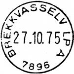 ? Registrert brukt fra 21-12-45 HLO til 6-11-58 EA BREKKVASSELV - Nytt Feltpoståpneri underholdt fra 01.02.1934 i Namsskogan herred.