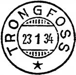 1892 106 Innsendt?? FLÅTÅDAL TRONGFOSS feltpoståpneri i Namsskogan herred ble underholdt fra 01.02.1934.