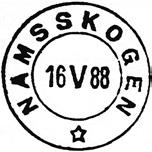 TRONES NAMSSKOGEN poståpneri ble opprettet fra 01.10.1884 i Grong herred. Poståpneriet lå fra 01.07.1885 på Trones, flyttet i 1889 til gården Lindseth og fra 01.07.1895 tilbake til Trones. 01.01.1924 navneendring til NAMSSKOGAN.