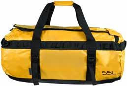 Kan enkelt gjøres om til backpack for optimal bærekomfort. Skjulte bæreremmer til backpack. ID-lomme. Vannavvisende glidelås i lokk.