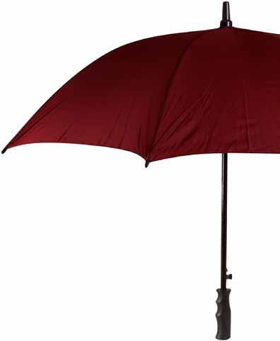 PARAPLY GLASGOW 5214 Solid paraply med langt skaft. 8 paneler, 14mm aluminiumsskaft og kurvet håndtak i gummi. Automatisk åpning. Coverduk av 190T polyester.