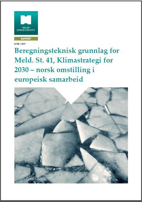 Elektrifisering Overgang til biogass/biodrivstoff Alle tiltak: beregningsteknisk notat fra