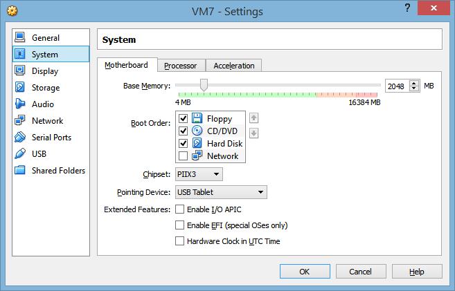 de virtuelle maskinenen vil det være hypervisoren (VirtualBox) som bestemmer hvilken hardware som er tilgjengelig. 1. Start VirtualBox, men ikke start noen VMer. 2.
