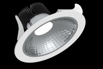 8 9508008 LED Downlight 4000Lm, 3000K,R185-210*, DALI Meget god avblending.