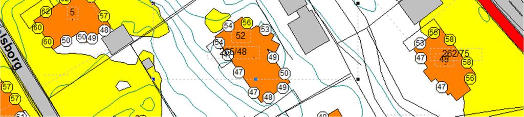 Tabell 3: Lydnivå på fasader i gul og rød støysone med og uten trafikkøkning langs fylkesveg 132 Hojemsvegen.