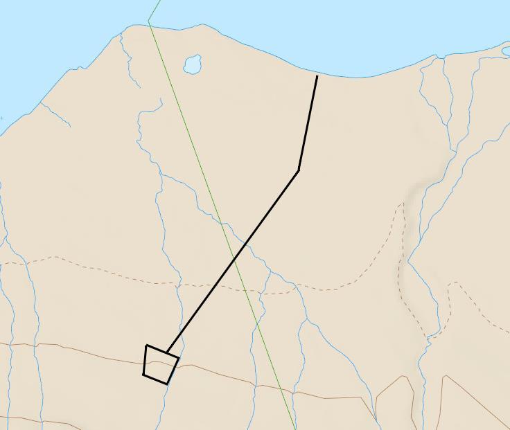 Figur ZY. Trasé og tiltaksområdet - Vanlig kart Figur ZZ. Kart over trasé - flyfoto.