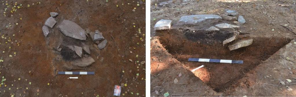 Gnr.40/1, Bamble kommune Saksnr.2010/15462 12.1 GRAVENS OPPBYGNING Graven, A5442, ble renset frem i plan og dokumentert før den ble undersøkt.