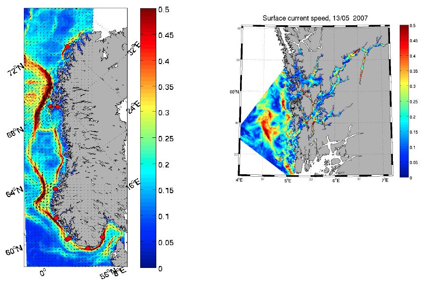 Straumen i fjordane er sterkast og varierer mest i dei øvre 10-20 m av vassøyla.