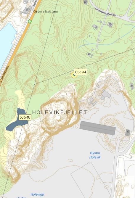 Figur 16: Oversiktskart som viser Grønnehaugen ID