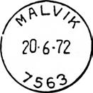 Stempel nr. 6 Type: I2 Fra gravør 21.11.1959 MALVIK Innsendt MIDTSANDAN MIDTSANDAN brevhus, i Malvik herred, ble opprettet 26.07.1935.
