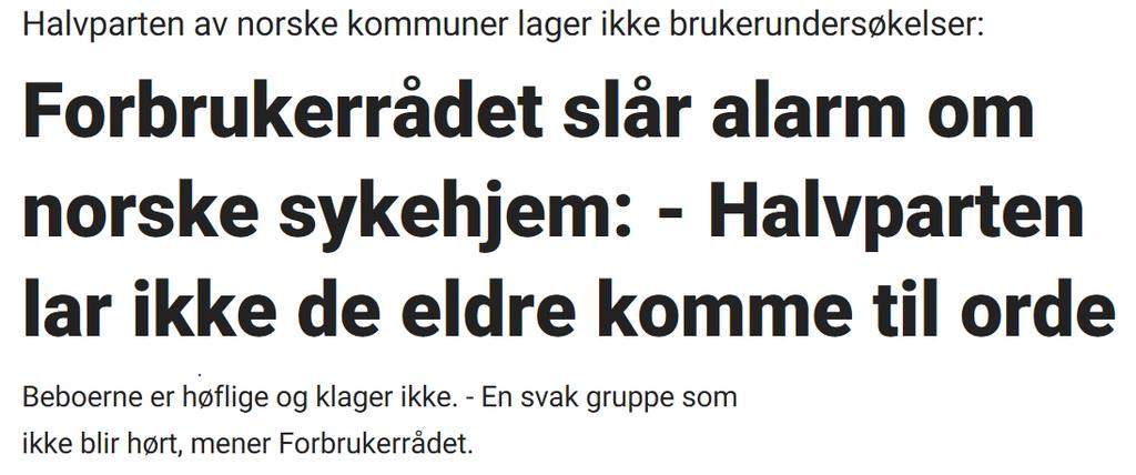 Bruker og pårørendeundersøkelser Avd.