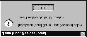 3. Installering Merk: Før du installerer joysticken må du ha installert DirectX 5.0 (eller senere versjon). 3.