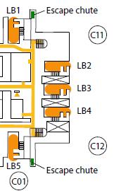 radius 8,5m Life Boats Escape chute U1 U3 U2 Bro til Sleipner T Sleipner A Posisjon: N 058 o 22' 00'' E 001 o 54' 00'' Kallesignal: LF4R MMSI nr: 257062000 Rørledninger Gudrun, SLØ og Alfa Nord Maks