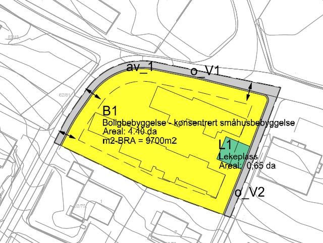 7.1 PLANLAGT AREALBRUK Planforslaget skal legge til rette for utvikling av boligprosjekter i planområdet. Planforslaget inneholder også tilhørende parkerings- og uteoppholdsarealer.