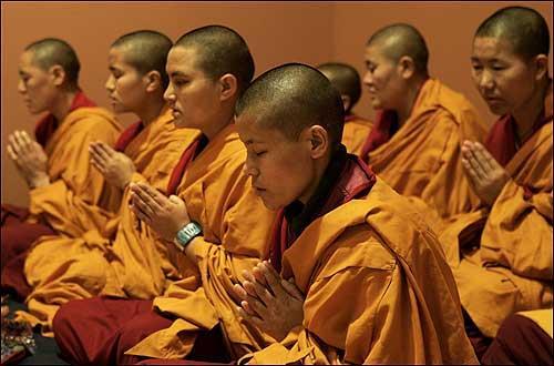 En buddhist skal tro på at Buddha var en klok mann som forstod det Buddha lærte menneskene (dharma) det buddhistiske samfunnet med munker og nonner (sangha) Det finnes flere buddhaer i