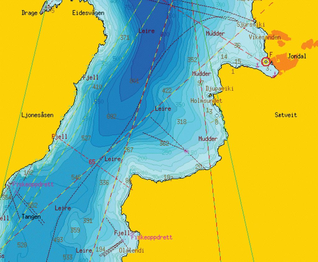 1 13 10 9 14 Line nr GPS posisjon fortøyningsfeste 1 60.16.404 N 6.12.812 Ø 2 60.15.736 N 6.13.417 Ø 5 60.15.699 N 6.13.206 Ø 6 60.15.471 N 6.12.555 Ø 9 60.15.529 N 6.